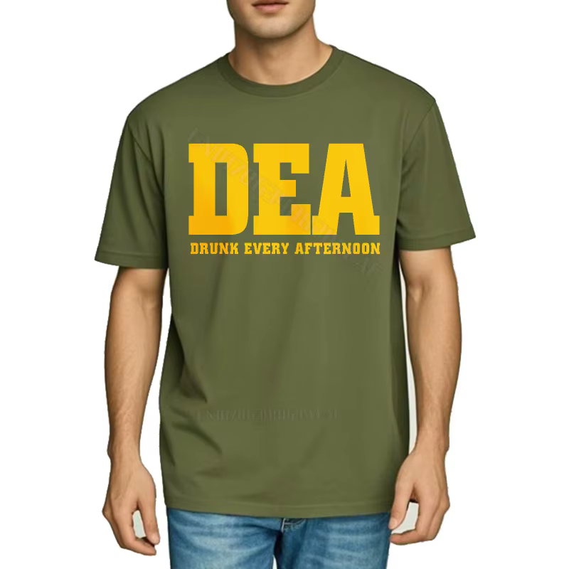 Homme T-shirt Streetwear t-shirts de tous les jours Dea Drunk chaque après-midi imprimé coton