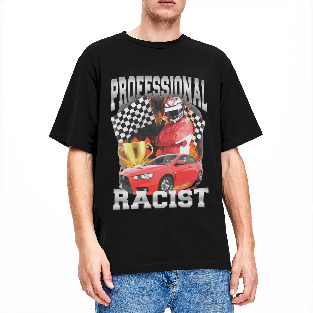 F1 professionnel Racer t-shirts Vintage Streetwear coton à manches courtes graphique hommes femmes amusant Harajuku quotidien Cool unisexe hauts