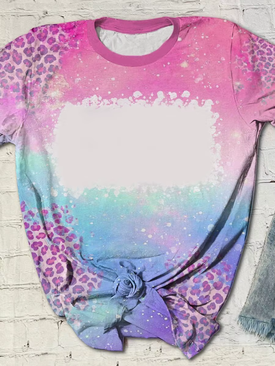 T-shirt à manches courtes en polyester pour sublimation