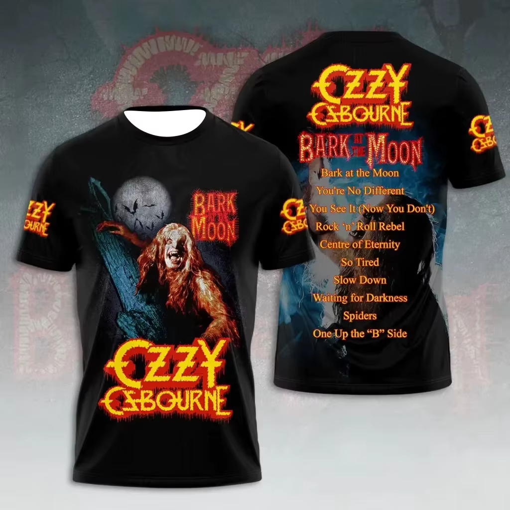 T-shirt imprimé en 3D Rock Ozzy Osbourne Band