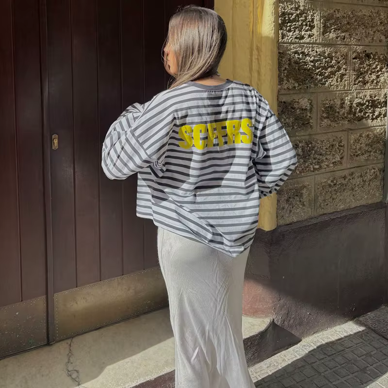 SCFFRS T-shirt rayé unisexe