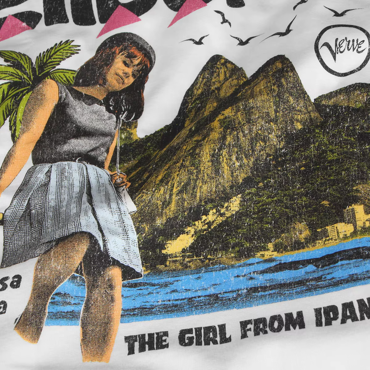 TIABS Astrud Gilberto T-Shirt The Girl From Ipanema Brazilian Singer Music Design Drop Shoulder Short Sleeves Men's Tops Shirt