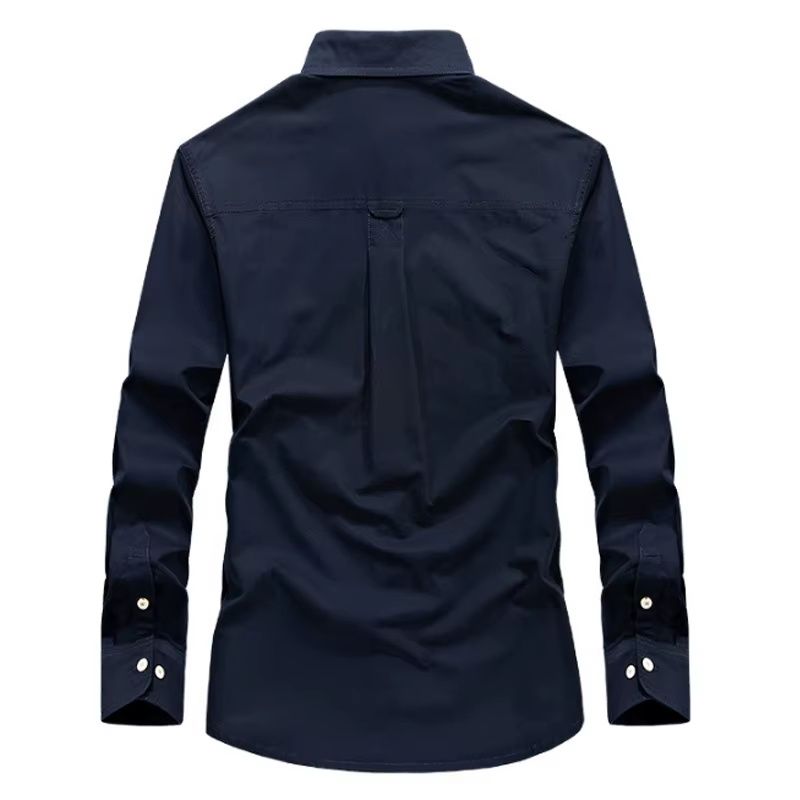 Chemise de marque hommes 2025 printemps automne 100% coton à manches longues mince