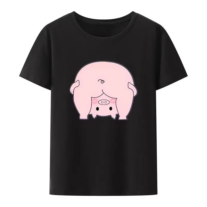T-shirt en coton graphique de overrose Kawaii pour femmes