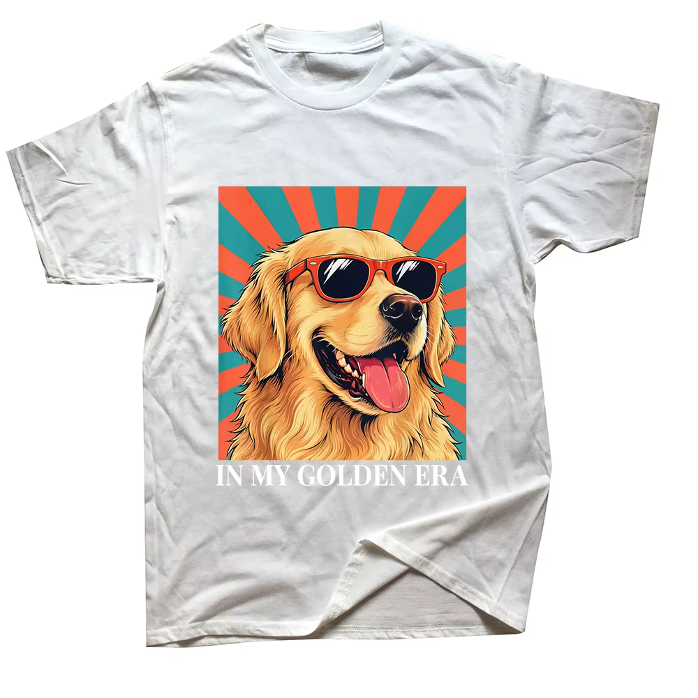 T-shirts drôles avec un Golden Retriever dans mon style, pour hommes et femmes, en coton, humoristiques, streetwear, à manches courtes, vêtements unisexes.