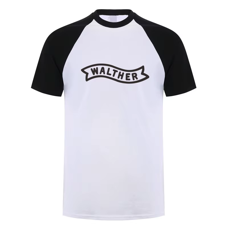 WALTHER Firearms T Shirt Hommes Cool Coton À Manches Courtes