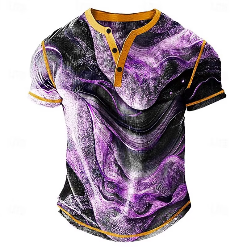Nouveau Polo Homme Tendance Style Rétro – T-shirt Décontracté Quotidien Coupe Ample Respirant Manches Courtes Boutonné