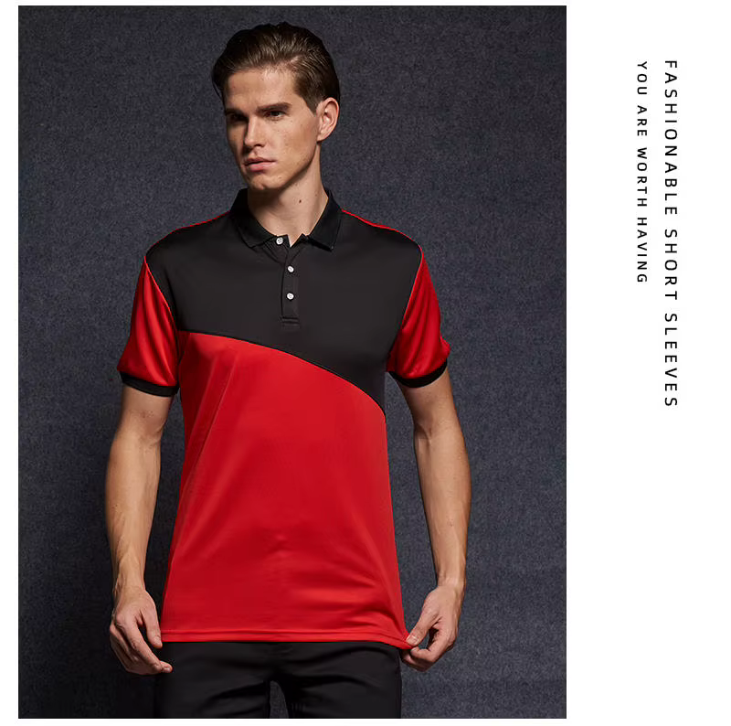 POLO vêtements de travail personnalisé patchwork couleur respirant séchage rapide