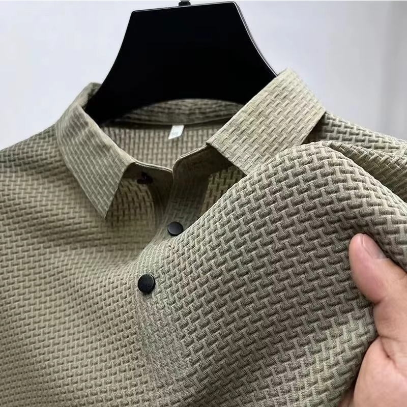 Polo d'affaires décontracté pour homme à manches courtes