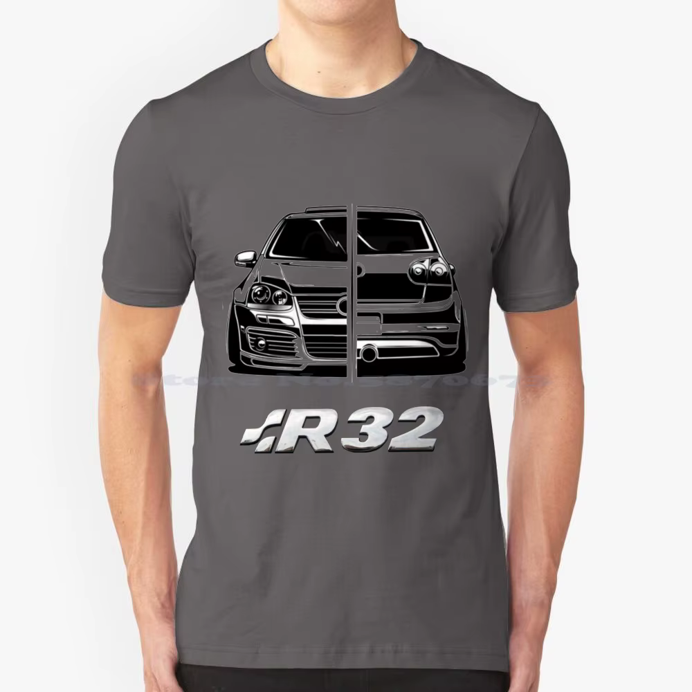 T-shirt Design Golf R32, 100% coton, dessin animé