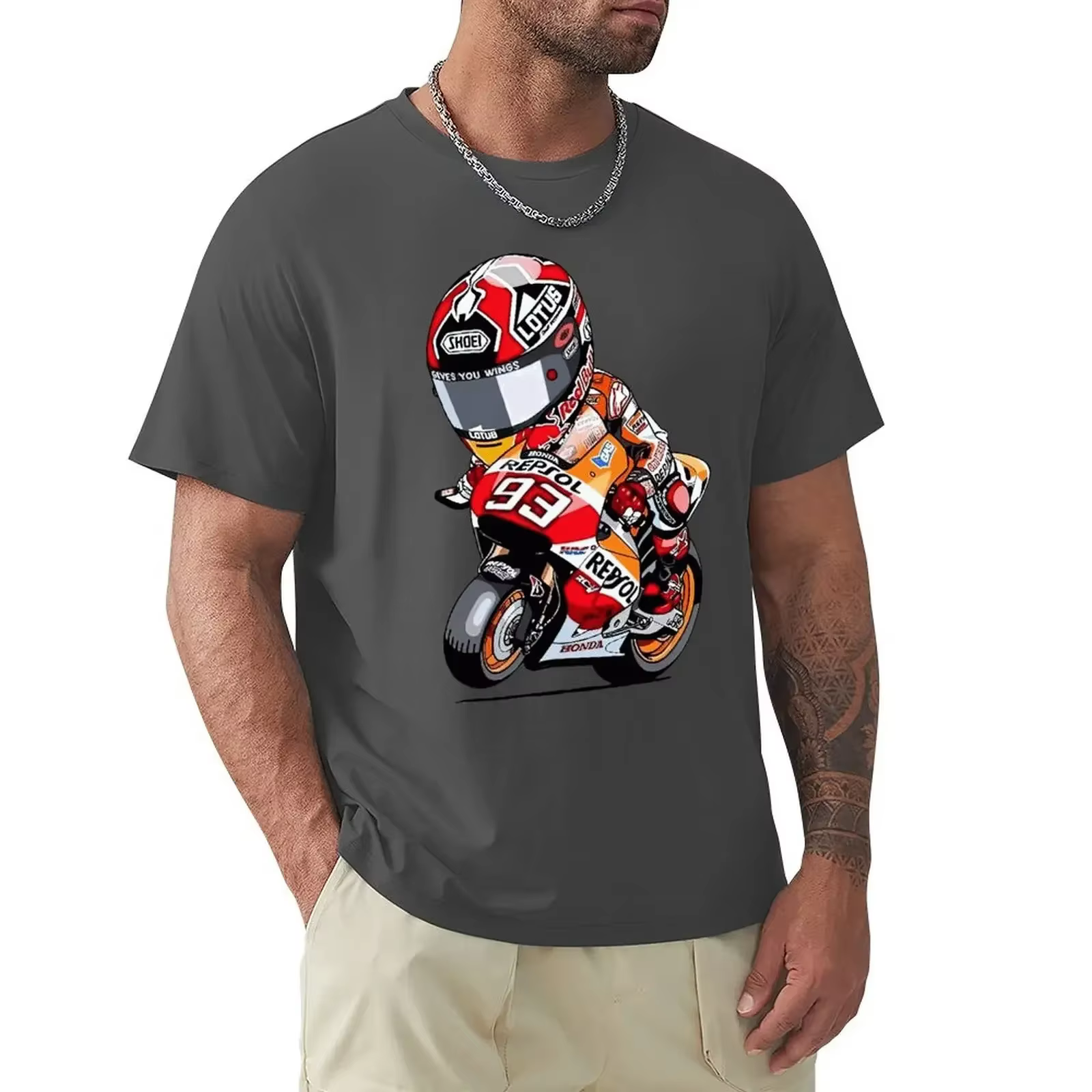 Marc Signature 93 Funny MOTO T-shirt Harajuku