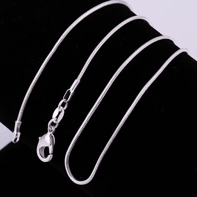 Collier chaîne serpent en argent Sterling 925
