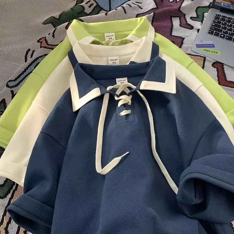 Offre Spéciale de la Saison : Nouveau Style Tendance Polo Harajuku pour Homme – Collection Été INS
