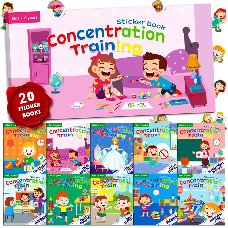 Jouets Montessori, autocollants de dessin animé