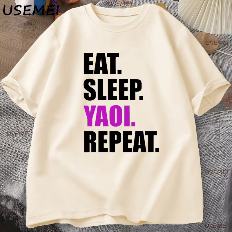 Eat Sleep Yaoi répéter T-shirt Manga