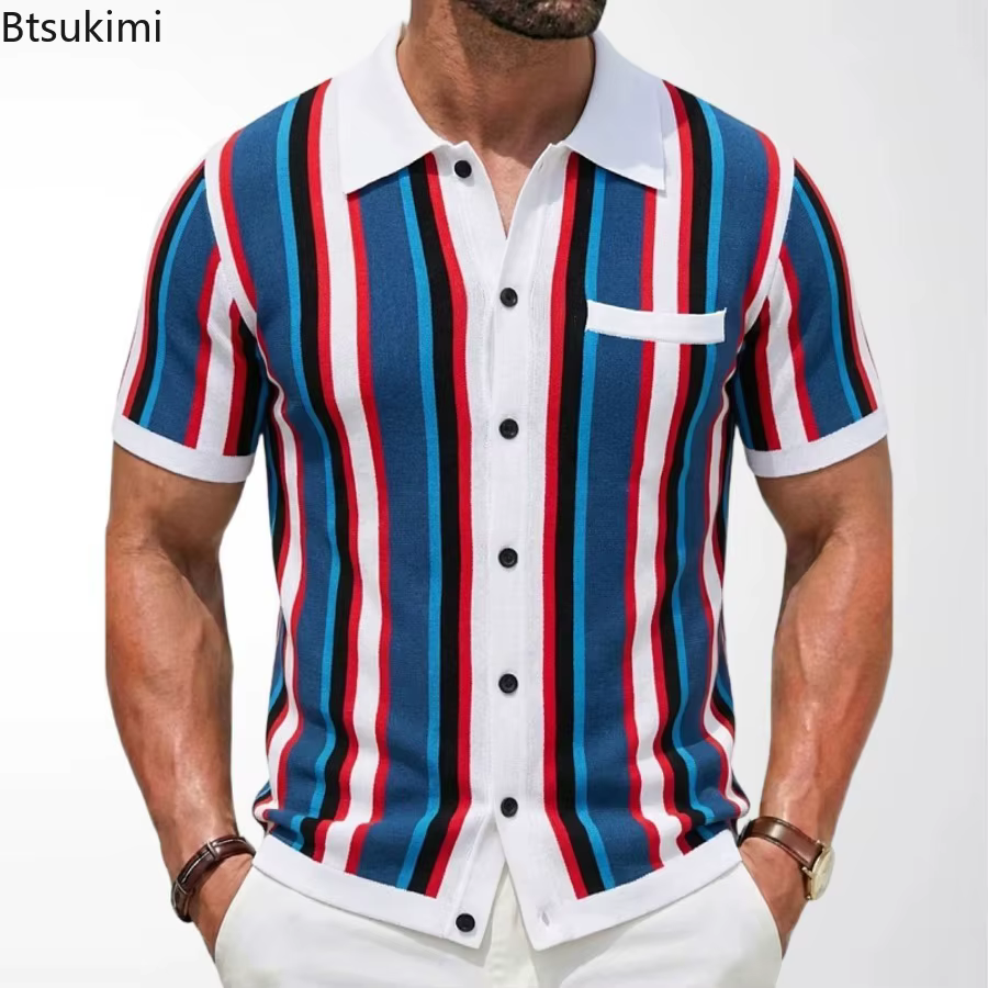 Cardigans tricotés Vintage pour hommes