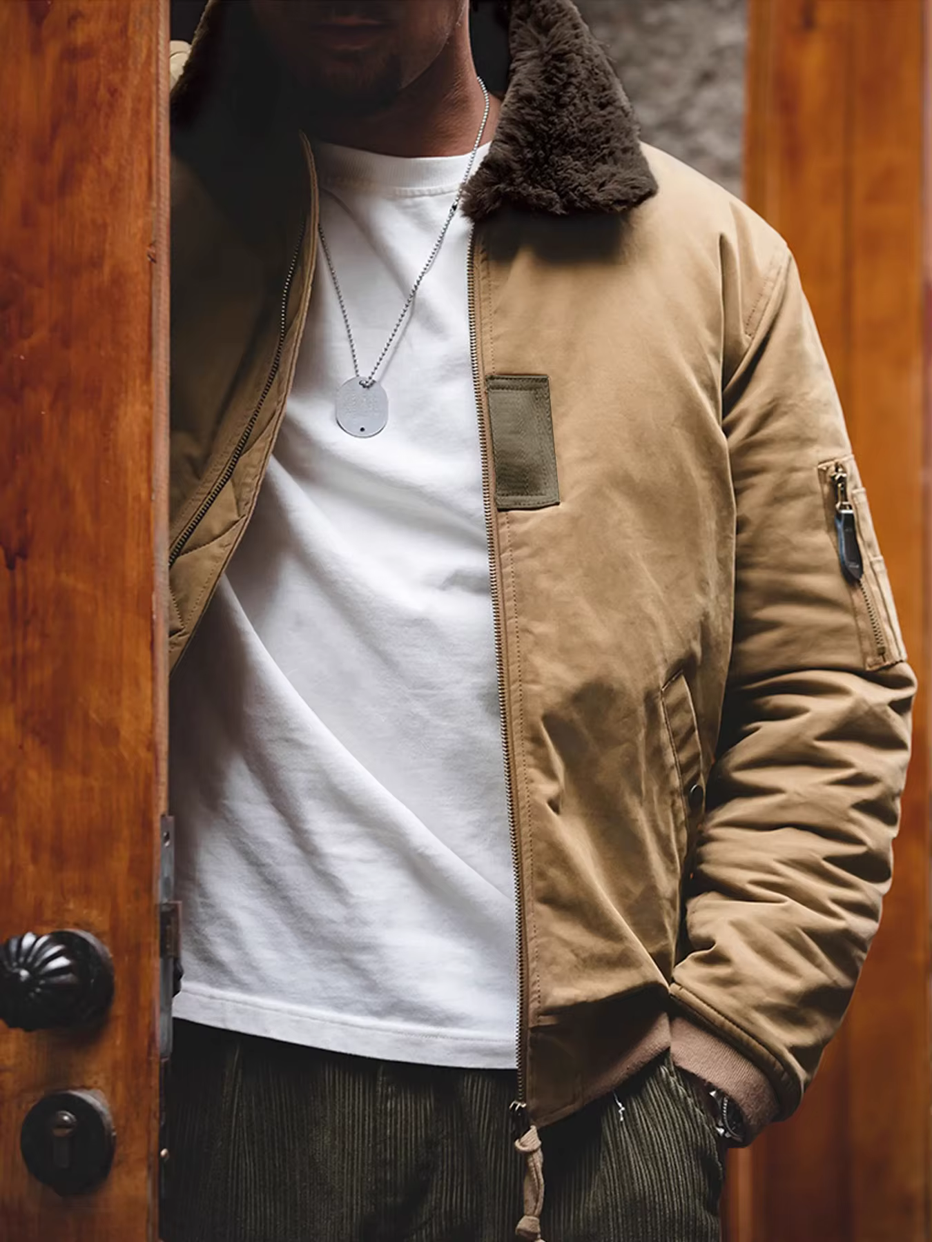Veste bomber B-15 pour hommes