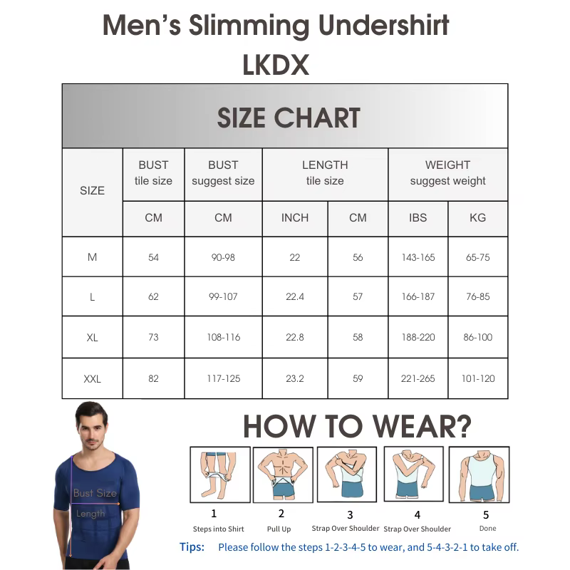 Chemise de compression pour hommes