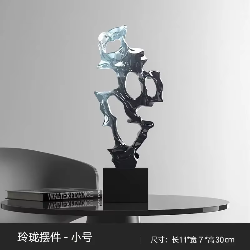 Lumière chaude de luxe, Simple, abstraite, haut de gamme, Sculpture, ornement, étagère, cadeau, salon, porche, armoire à vin, décoration