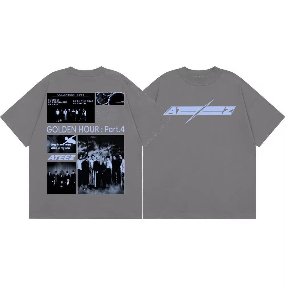 T-shirt Kpop Ateez Merch Album pour hommes et femmes