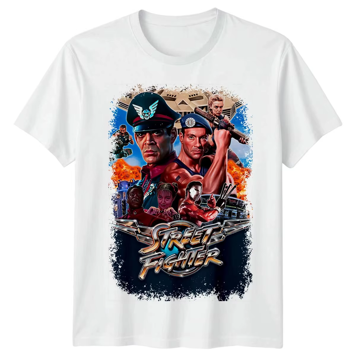 T-shirt inspiré de l'affiche du film Street Fighter (1994)