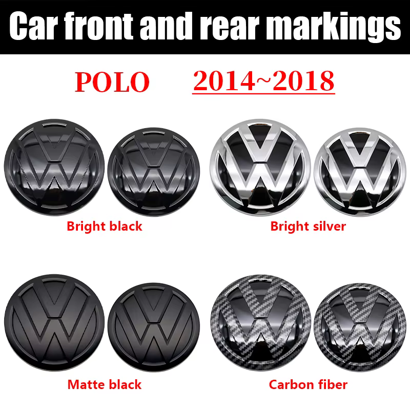 Emblème de calandre avant et de coffre arrière pour VW Volkswagen Polo 2011-2013 2014-2018 2019-2024 Accessoires Décoration Autocollant