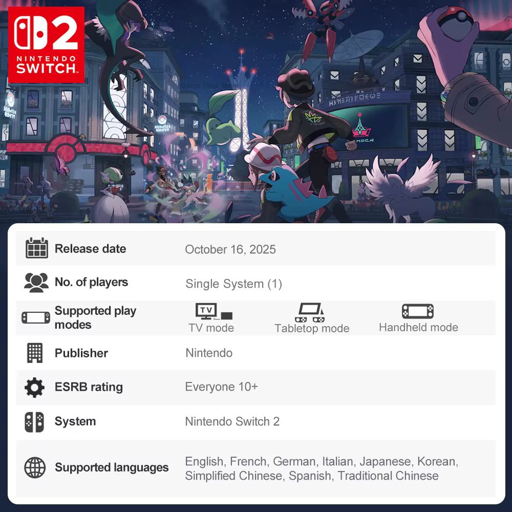 Nintendo Switch 2 Pokemon légendes Z-A Juegos jeux offres 100% carte de jeu physique officielle RPG jeu