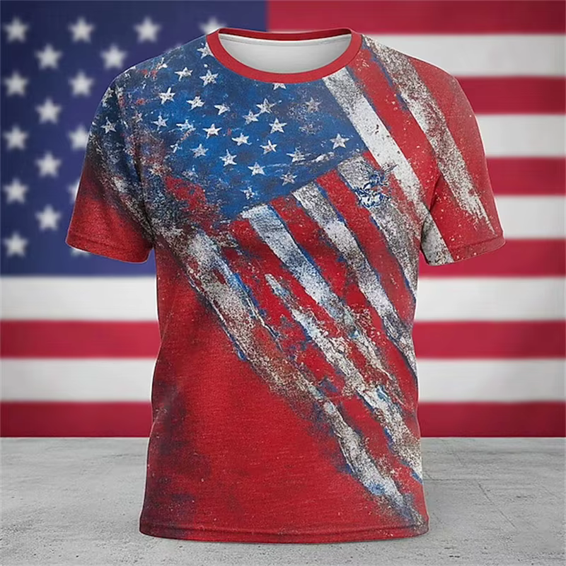 T-shirt patriotique pour hommes et femmes