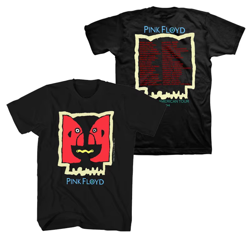 T-Shirt décontracté jaune Pink Floyd Band