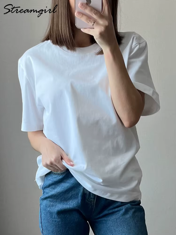 T-shirt manches courtes femme blanc