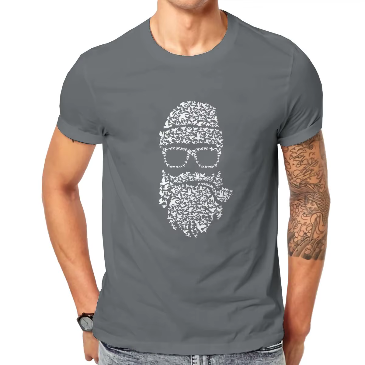 T-shirt graphique à manches courtes pour hommes