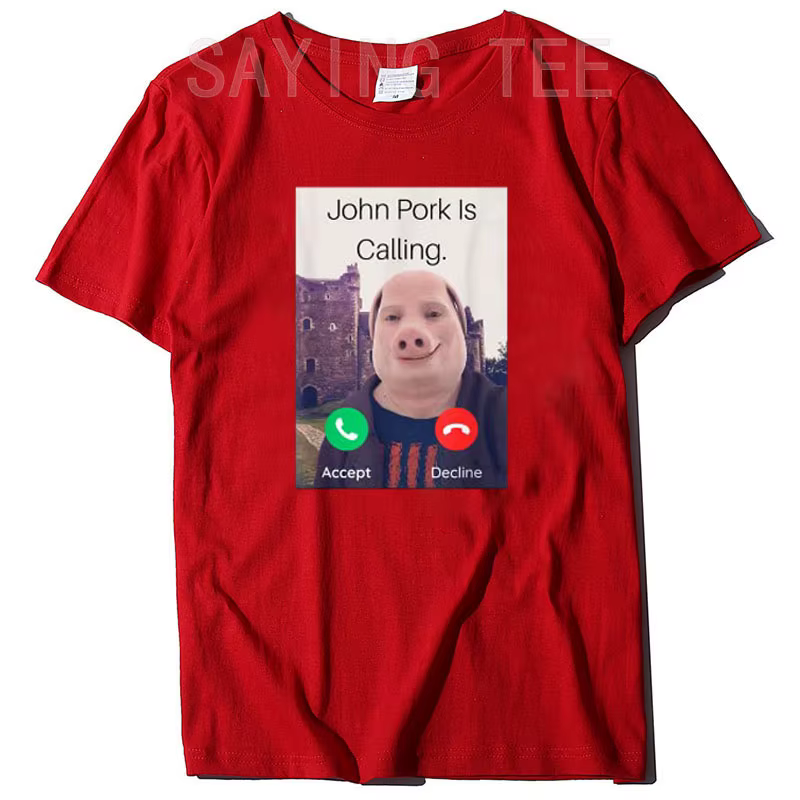 John Pork Is Calling answer and Phone T-Shirt