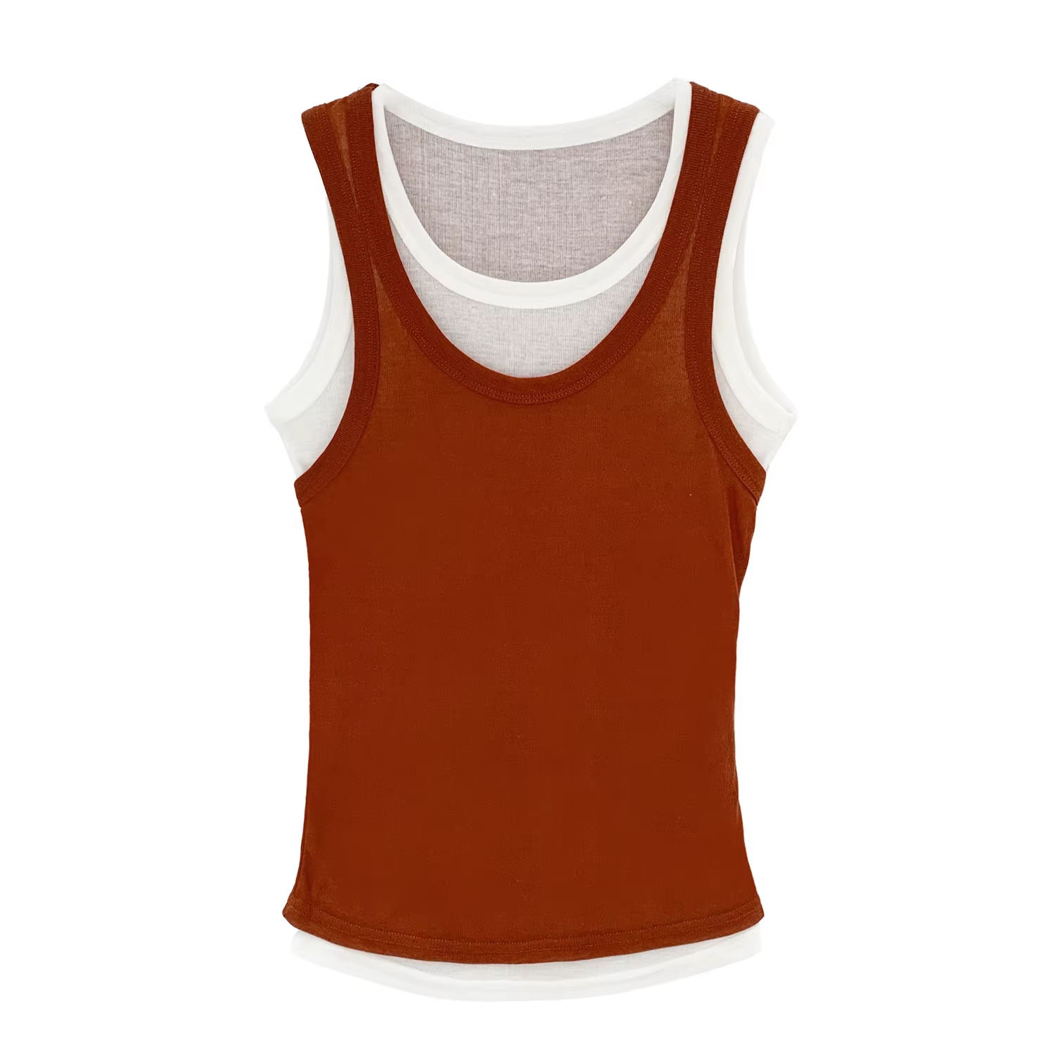 Débardeur Femme Gris Fin Style Sportif Color Block