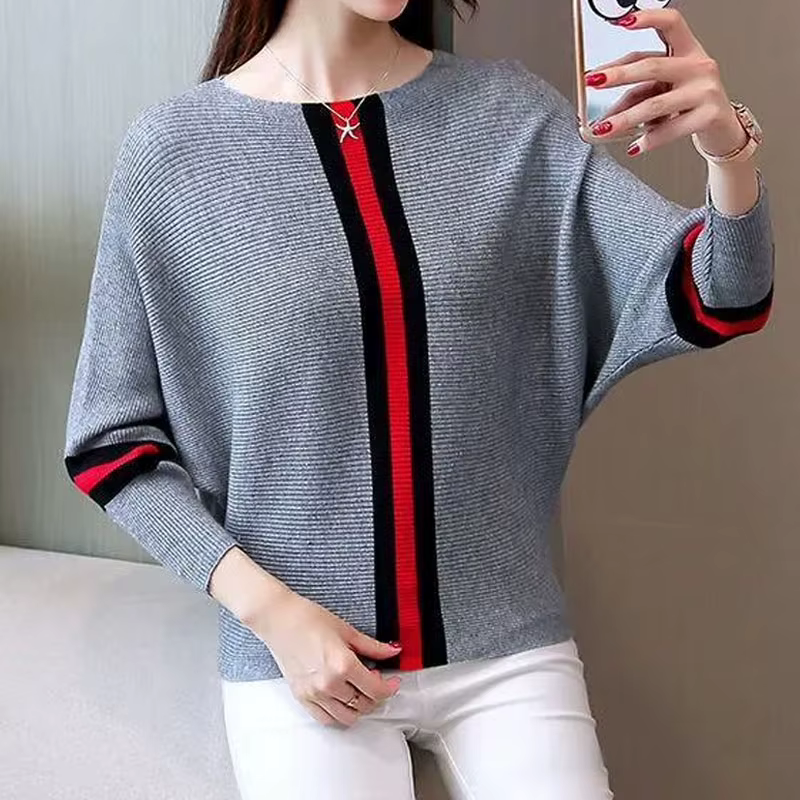 Pulls à manches chauve-souris tout assortis pour femmes