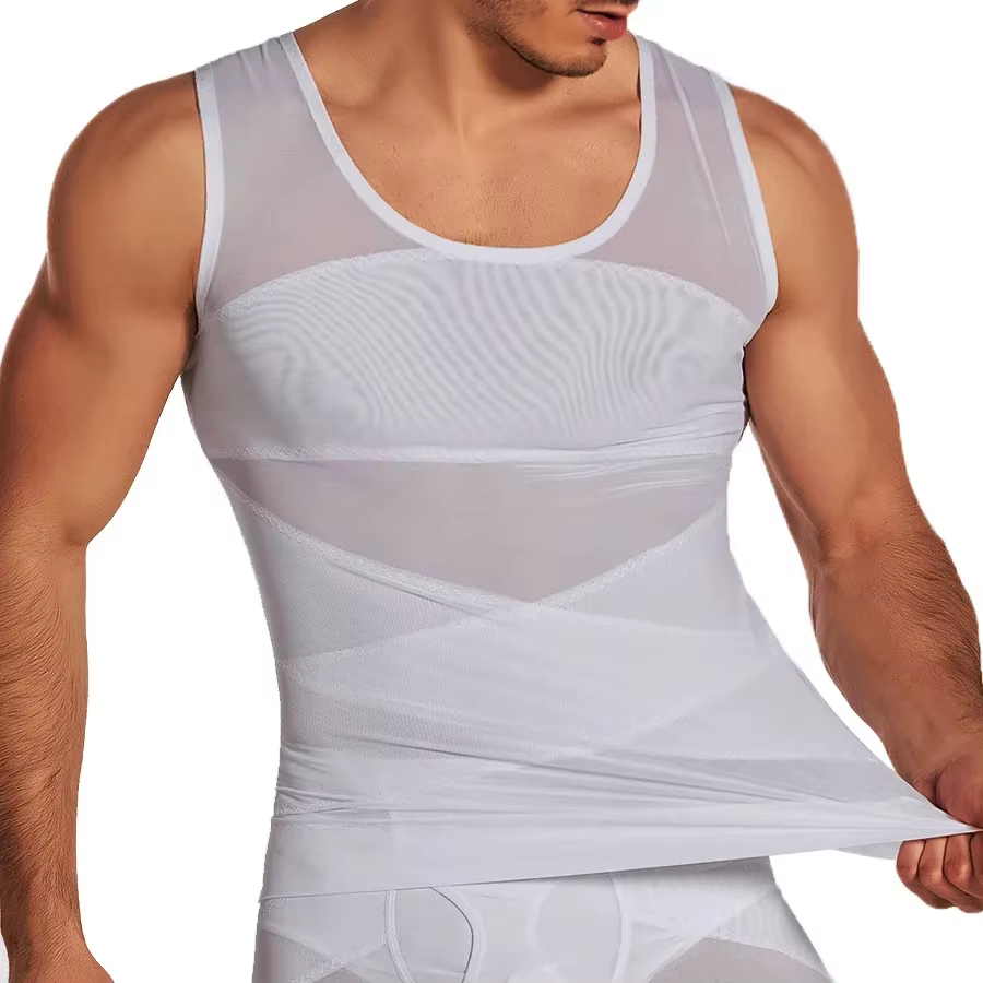 Hommes Compression gilet minceur maillot de corps Shaper poitrine