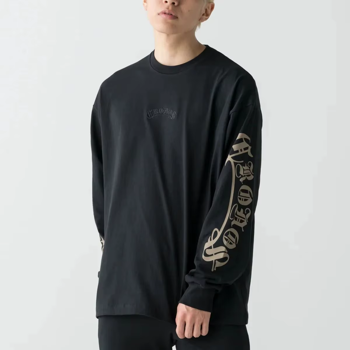T-shirt à manches longues surdimensionné pour homme