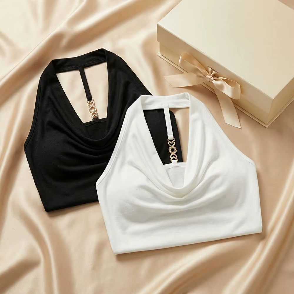 Débardeur Chic pour Femme avec Décoration Métallique au Dos