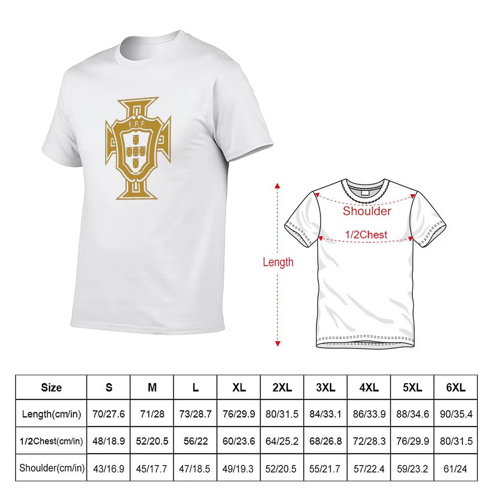 Portugal FPF-Fédération de Football portugais-logo 6 T-Shirt