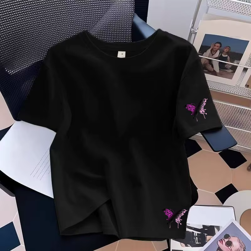 T-shirt pour femme de haute qualité 100% coton à manches courtes