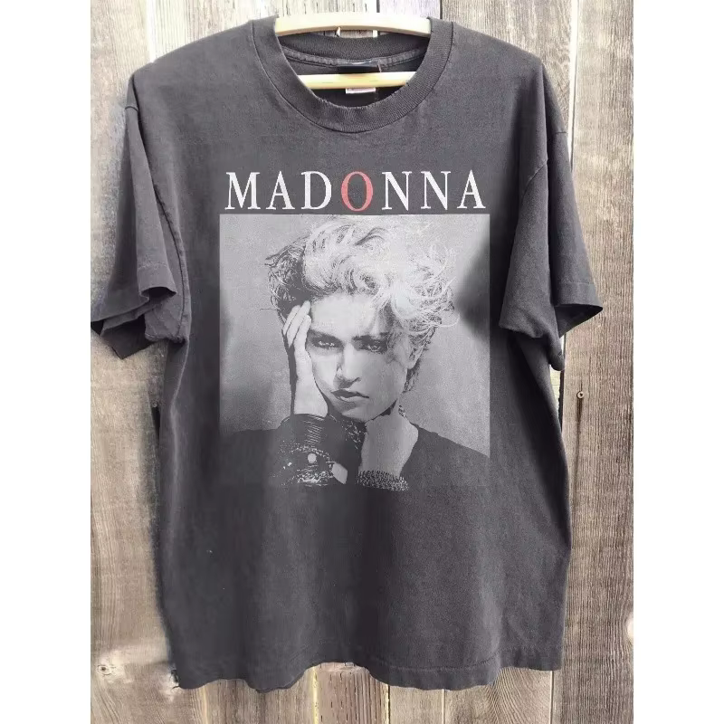 T-shirt Madonna Graphic Tour en coton anthracite