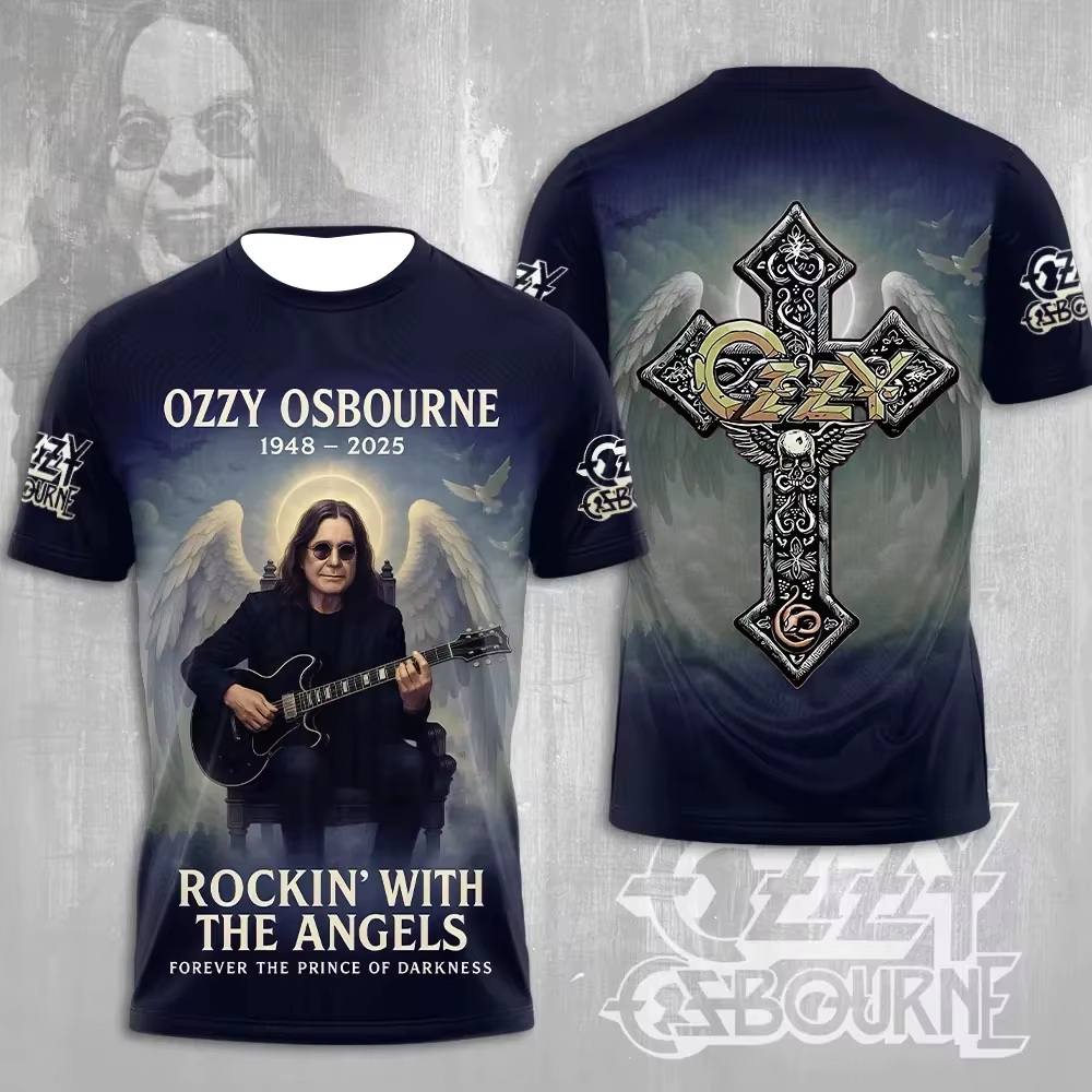 T-shirt imprimé en 3D Rock Ozzy Osbourne Band