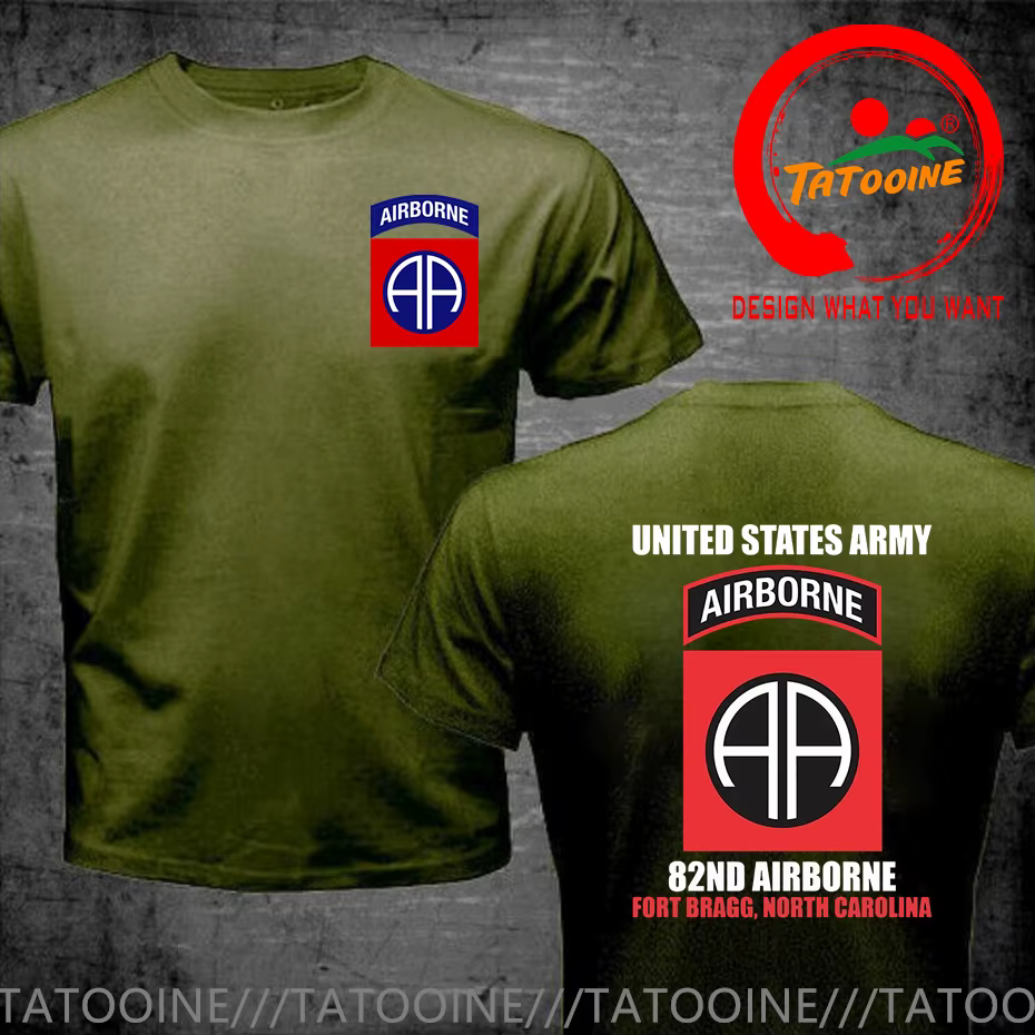Armée américaine 82nd Airborne T-Shirt hommes mode