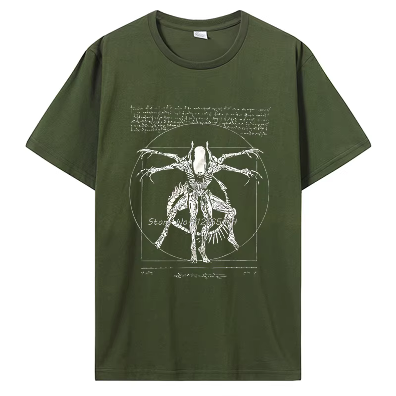 2019 marque t-shirt Homme t-shirts trucs Cool pour adolescents Da Vinci Alien t-shirt Gamer cadeaux pour hommes Streetwear