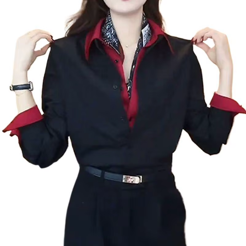 Chemise à col polo tendance pour femme