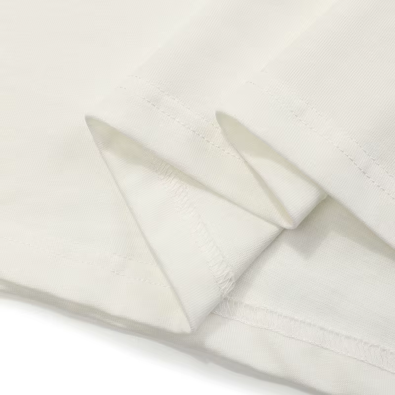 T-shirt Homme 2026 Streetwear Décontracté Beige Blanc Esthétique Minimaliste Imprimé Graphique