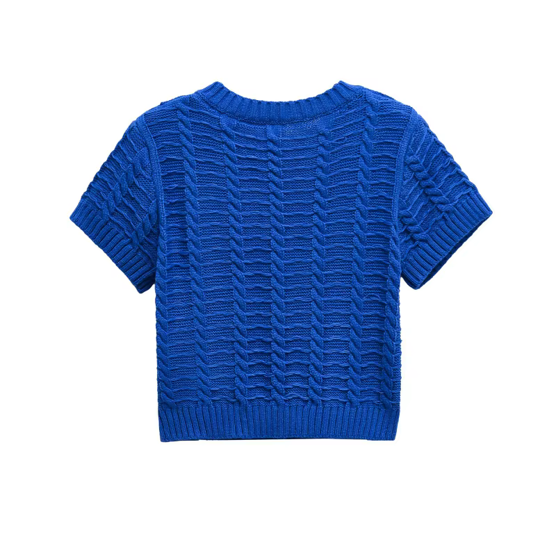 Cardigan en tricot à manches courtes pour femmes
