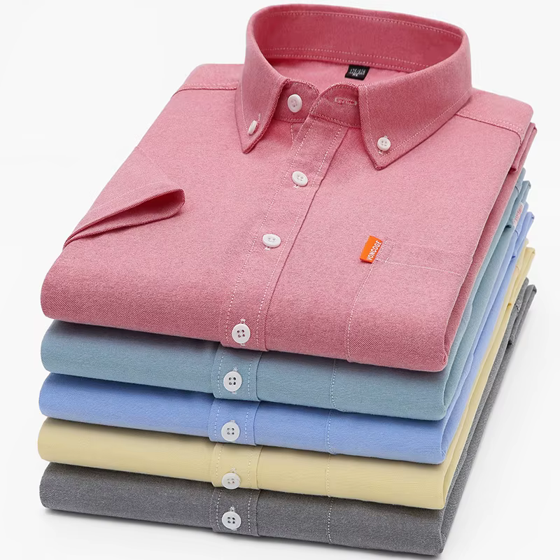 Chemises Oxford 100% coton pour hommes