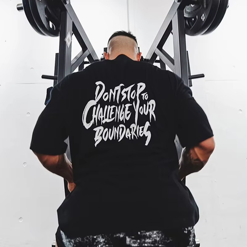 LYFT Gym Gym Fitness Shirt Men Running Sport Loose T-shirt Short Sleeve Cotton Tee Tops Summer Bodybuilding Training Workout Apparel