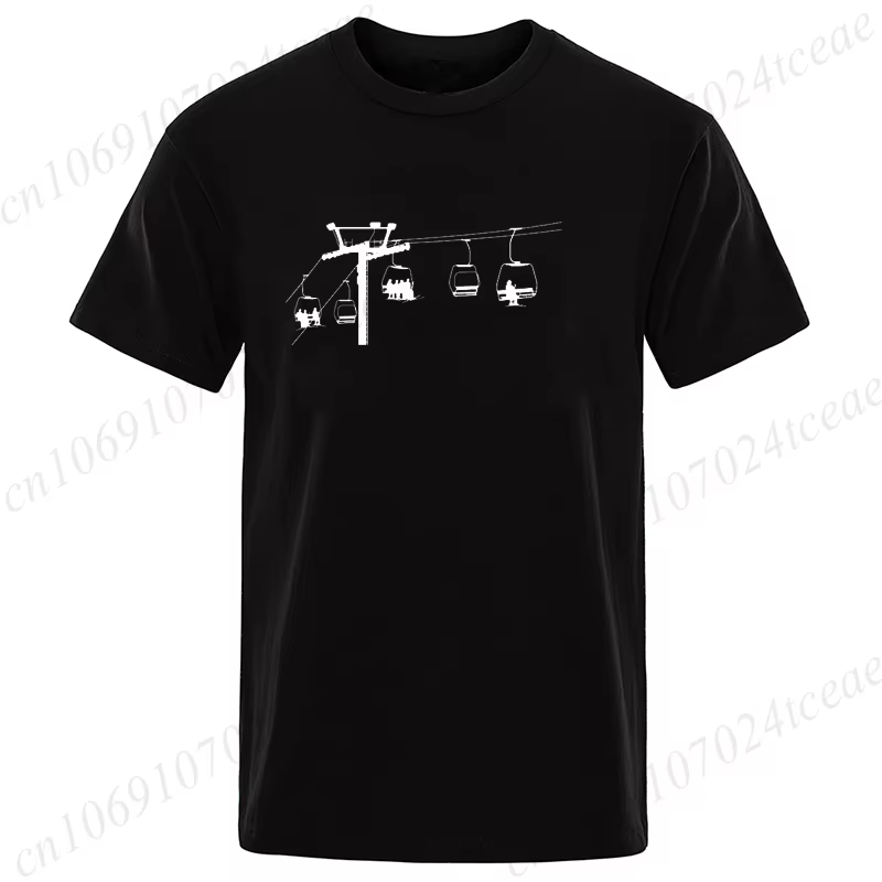 Nouveau Ski ascenseur T-Shirt hommes dames unisexe Ski cadeau Sports extrêmes t-shirts ski décontracté fierté