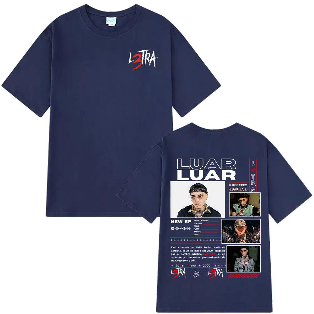 Rappeur Lune La L 2025 Album L3TRA T-shirts hommes femmes Hip Hop mode manches courtes